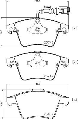 DON PCP1687 - Kit de plaquettes de frein, frein à disque cwaw.fr