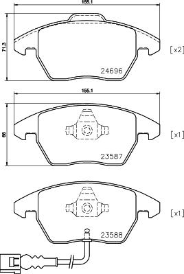 DON PCP1095 - Kit de plaquettes de frein, frein à disque cwaw.fr