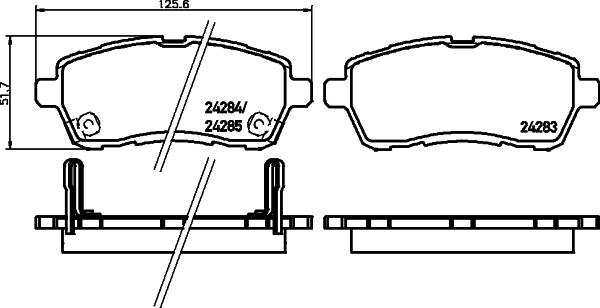 DON PCP1091 - Kit de plaquettes de frein, frein à disque cwaw.fr