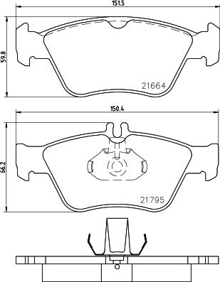 DON PCP1041 - Kit de plaquettes de frein, frein à disque cwaw.fr