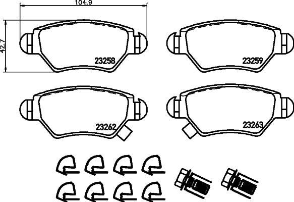 DON PCP1059 - Kit de plaquettes de frein, frein à disque cwaw.fr