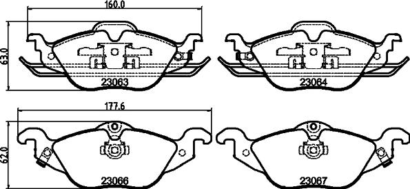 DON PCP1058 - Kit de plaquettes de frein, frein à disque cwaw.fr