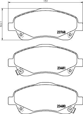 DON PCP1077 - Kit de plaquettes de frein, frein à disque cwaw.fr