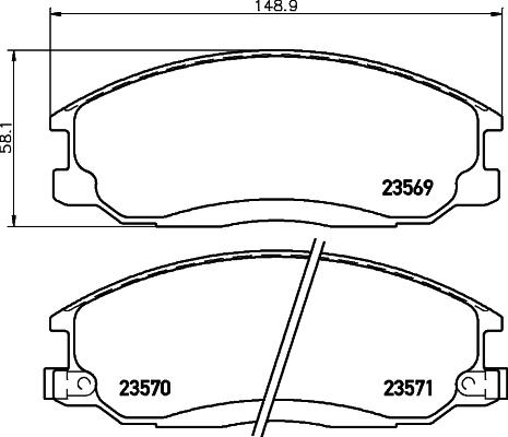 DON PCP1148 - Kit de plaquettes de frein, frein à disque cwaw.fr