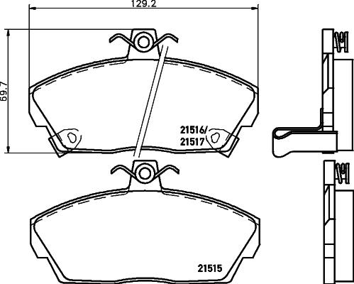 DON PCP1159 - Kit de plaquettes de frein, frein à disque cwaw.fr