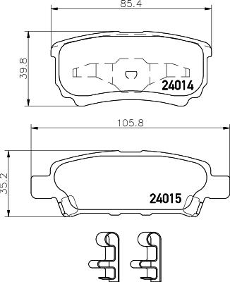 DON PCP1104 - Kit de plaquettes de frein, frein à disque cwaw.fr