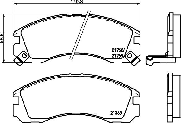 DON PCP1103 - Kit de plaquettes de frein, frein à disque cwaw.fr