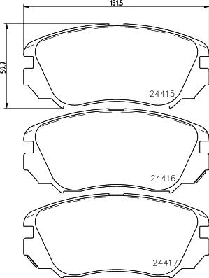 DON PCP1102 - Kit de plaquettes de frein, frein à disque cwaw.fr