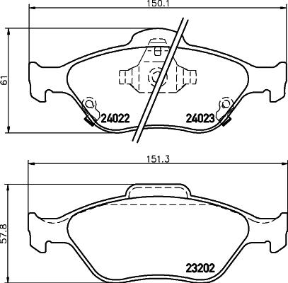 DON PCP1185 - Kit de plaquettes de frein, frein à disque cwaw.fr