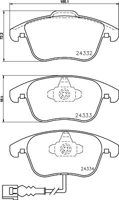 DON PCP1186 - Kit de plaquettes de frein, frein à disque cwaw.fr