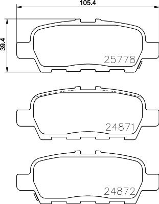 DON PCP1123 - Kit de plaquettes de frein, frein à disque cwaw.fr