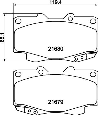 DON PCP1858 - Kit de plaquettes de frein, frein à disque cwaw.fr