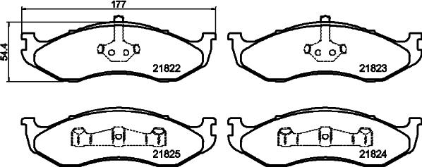 DON PCP1864 - Kit de plaquettes de frein, frein à disque cwaw.fr