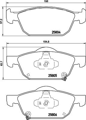 DON PCP1394 - Kit de plaquettes de frein, frein à disque cwaw.fr