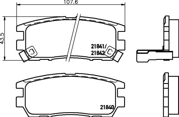 DON PCP1327 - Kit de plaquettes de frein, frein à disque cwaw.fr