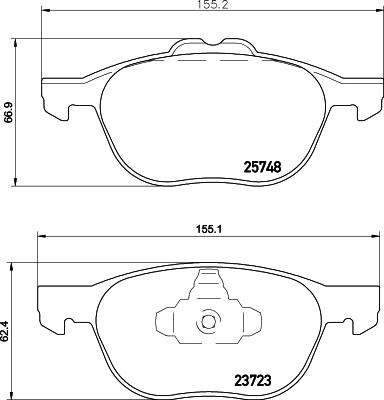 DON PCP1290 - Kit de plaquettes de frein, frein à disque cwaw.fr