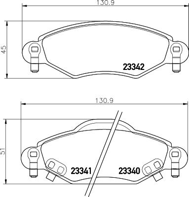 DON PCP1291 - Kit de plaquettes de frein, frein à disque cwaw.fr