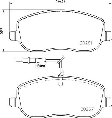 DON PCP1264 - Kit de plaquettes de frein, frein à disque cwaw.fr