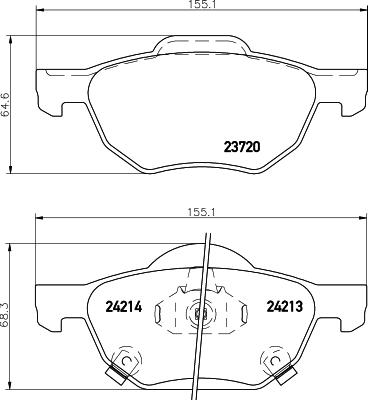 DON PCP1261 - Kit de plaquettes de frein, frein à disque cwaw.fr