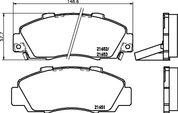 DON PCP1211 - Kit de plaquettes de frein, frein à disque cwaw.fr