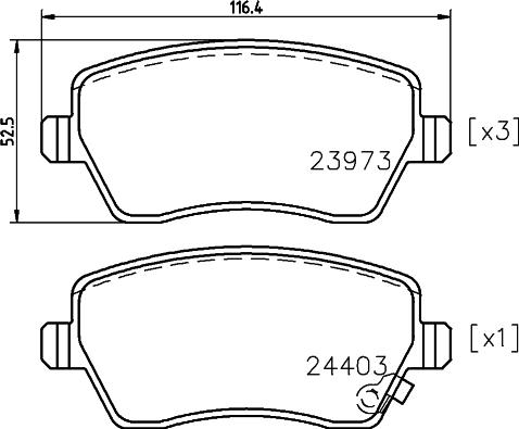 DON PCP1239 - Kit de plaquettes de frein, frein à disque cwaw.fr