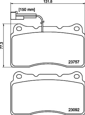 DON PCP2098 - Kit de plaquettes de frein, frein à disque cwaw.fr