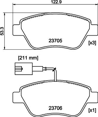 DON PCP2097 - Kit de plaquettes de frein, frein à disque cwaw.fr