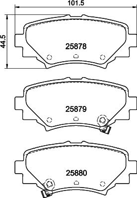 DON PCP2002 - Kit de plaquettes de frein, frein à disque cwaw.fr