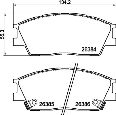 DON PCP2038 - Kit de plaquettes de frein, frein à disque cwaw.fr