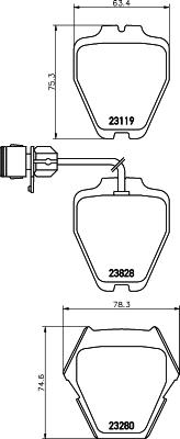 DON PCP2104 - Kit de plaquettes de frein, frein à disque cwaw.fr