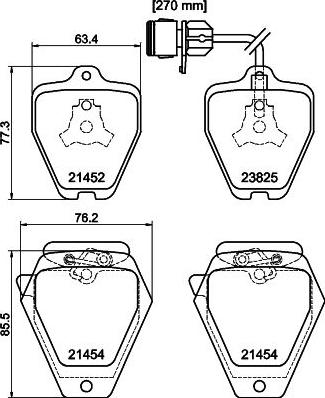 DON PCP2101 - Kit de plaquettes de frein, frein à disque cwaw.fr