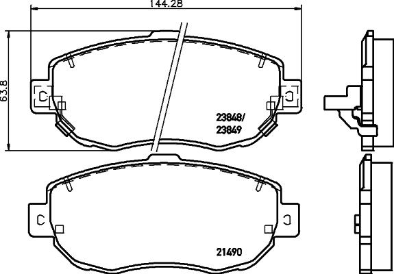 DON PCP2188 - Kit de plaquettes de frein, frein à disque cwaw.fr