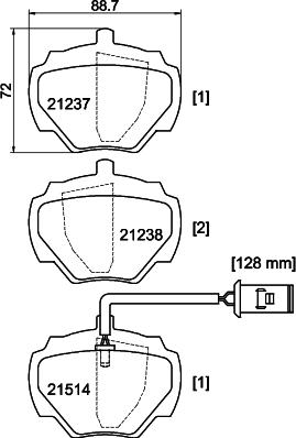 DON PCP2173 - Kit de plaquettes de frein, frein à disque cwaw.fr