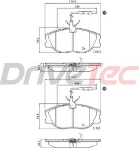 DriveTec DPAD909 - Kit de plaquettes de frein, frein à disque cwaw.fr