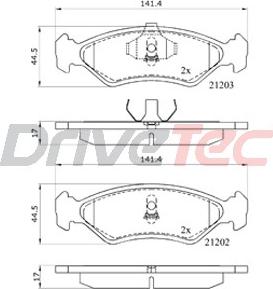 DriveTec DPAD591 - Kit de plaquettes de frein, frein à disque cwaw.fr