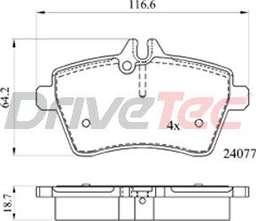 DriveTec DPAD1948 - Kit de plaquettes de frein, frein à disque cwaw.fr