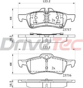 DriveTec DPAD1912 - Kit de plaquettes de frein, frein à disque cwaw.fr