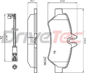 DriveTec DPAD1983 - Kit de plaquettes de frein, frein à disque cwaw.fr