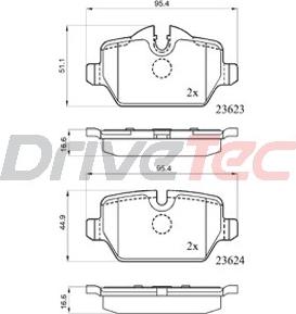 DriveTec DPAD1924 - Kit de plaquettes de frein, frein à disque cwaw.fr