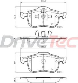 DriveTec DPAD1458 - Kit de plaquettes de frein, frein à disque cwaw.fr