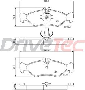 DriveTec DPAD1595 - Kit de plaquettes de frein, frein à disque cwaw.fr