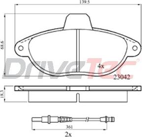 DriveTec DPAD1592 - Kit de plaquettes de frein, frein à disque cwaw.fr