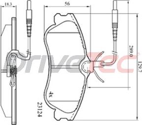 DriveTec DPAD1607 - Kit de plaquettes de frein, frein à disque cwaw.fr