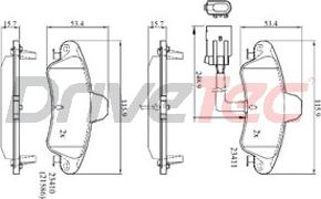 DriveTec DPAD1683 - Kit de plaquettes de frein, frein à disque cwaw.fr