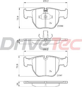 DriveTec DPAD1863 - Kit de plaquettes de frein, frein à disque cwaw.fr