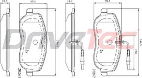 DriveTec DPAD1792 - Kit de plaquettes de frein, frein à disque cwaw.fr