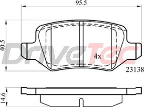 DriveTec DPAD1741 - Kit de plaquettes de frein, frein à disque cwaw.fr