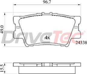 DriveTec DPAD2004 - Kit de plaquettes de frein, frein à disque cwaw.fr