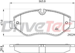 DriveTec DPAD2039 - Kit de plaquettes de frein, frein à disque cwaw.fr