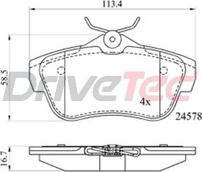 DriveTec DPAD2071 - Kit de plaquettes de frein, frein à disque cwaw.fr